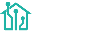 Tech House logo depicting a stylised house with circuits, representing a technology sales company
